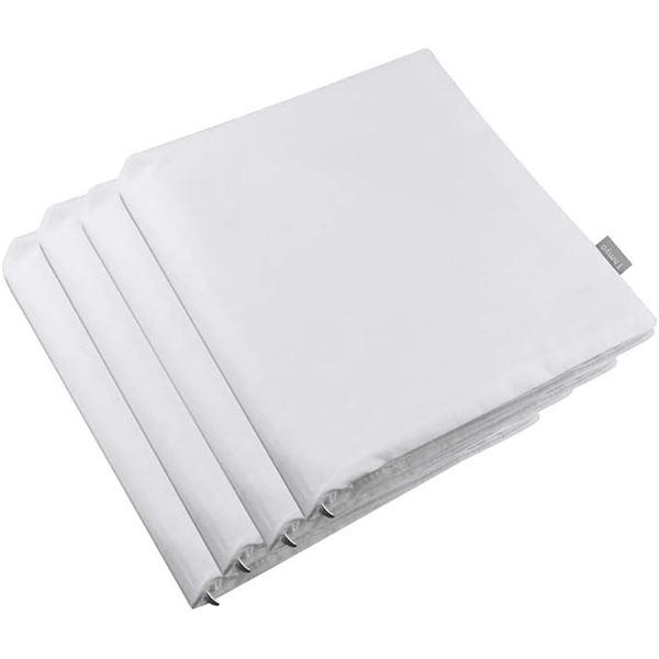 4-Pack White Throw Pillow Covers/Cases (20" x 20") Great for Making Custom Pillowcases! New