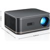 Image 9 : HAPPRUN JQ820 LED Smart Projector 4K Decoding Ultra HD Outdoor/Indoor Projector; 300" Display - NEW
