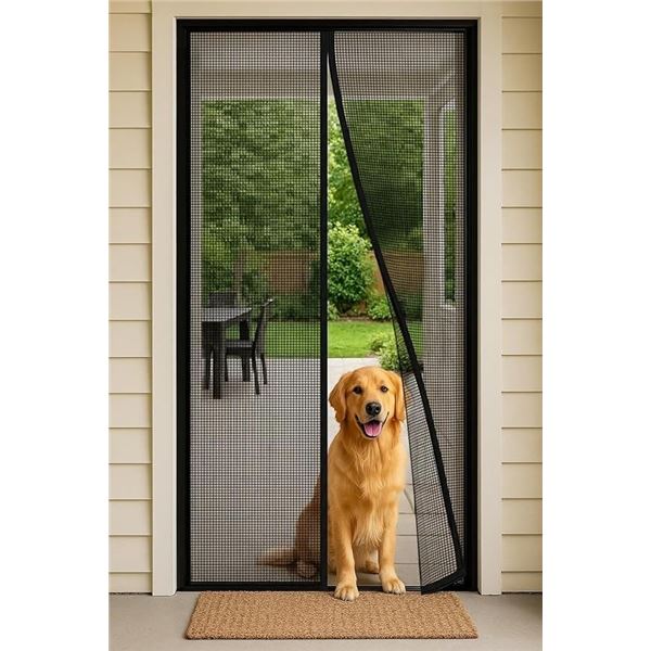 Magnetic Screen Door Kit (39" x 82") Fits Doors 36-38" W x 80" H - Brand New!