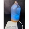 Image 12 : Glass Ultrasonic Aromatherapy Diffuser (120ml) with 7-Color Changing LED Lights & Wood Base - New!