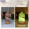 Image 6 : Glass Ultrasonic Aromatherapy Diffuser (120ml) with 7-Color Changing LED Lights & Wood Base - New!
