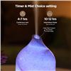 Image 5 : Glass Ultrasonic Aromatherapy Diffuser (120ml) with 7-Color Changing LED Lights & Wood Base - New!