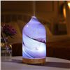 Image 1 : Glass Ultrasonic Aromatherapy Diffuser (120ml) with 7-Color Changing LED Lights & Wood Base - New!