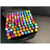 Image 6 : 100PCS Dual-Tip Artist Markers Set - Multi-Color Alcohol Markers for Drawing/Sketching - NEW