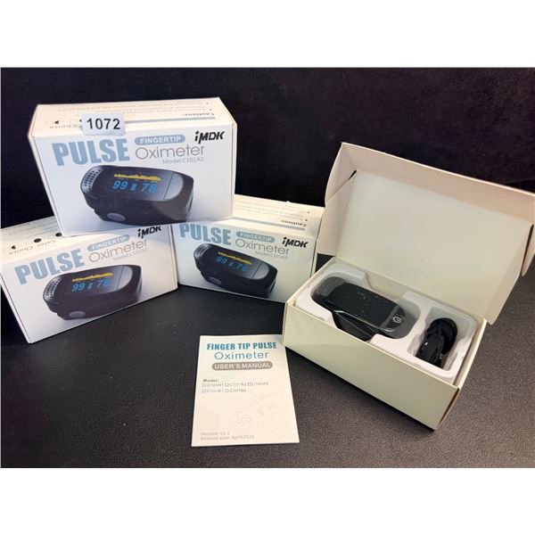 Lot of 4 IMDK Fingertip Pulse Oximeters (Model: C101A2) Measures Blood Oxygen/Pulse Rate - New