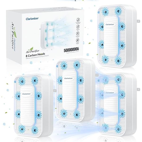 Clarionizer 4-Pack Air Purifiers/Air Ionizers for Home; Removes Unwanted Scents/Strong Odors - New