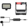 Image 1 : Universal Smartphone Video Kit/Vlogging Kit; Lavalier Mic & Video Light Smartphone Video Rig - New