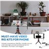 Image 7 : Universal Smartphone Video Kit/Vlogging Kit; Lavalier Mic & Video Light Smartphone Video Rig - New