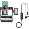 Image 6 : Universal Smartphone Video Kit/Vlogging Kit; Lavalier Mic & Video Light Smartphone Video Rig - New