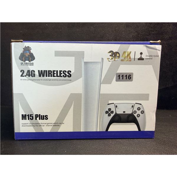 M15 Retro Wireless 4K Plug & Play Gaming Stick with 30,000+ Built-In Games/23 Emulators - New