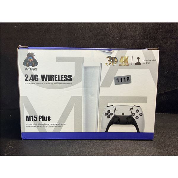 M15 Retro Wireless 4K Plug & Play Gaming Stick with 30,000+ Built-In Games/23 Emulators - New