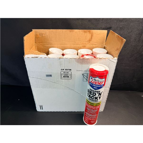 Case of 10 Tubes of Lucas Red N Tacky Grease (397gx10) - New