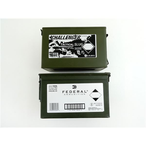 ASSORTED METAL AMMO TIN LOT