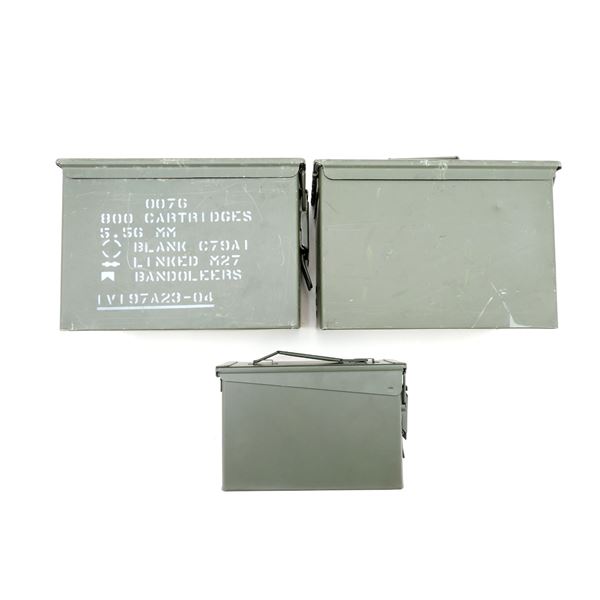 ASSORTED METAL AMMO TIN LOT