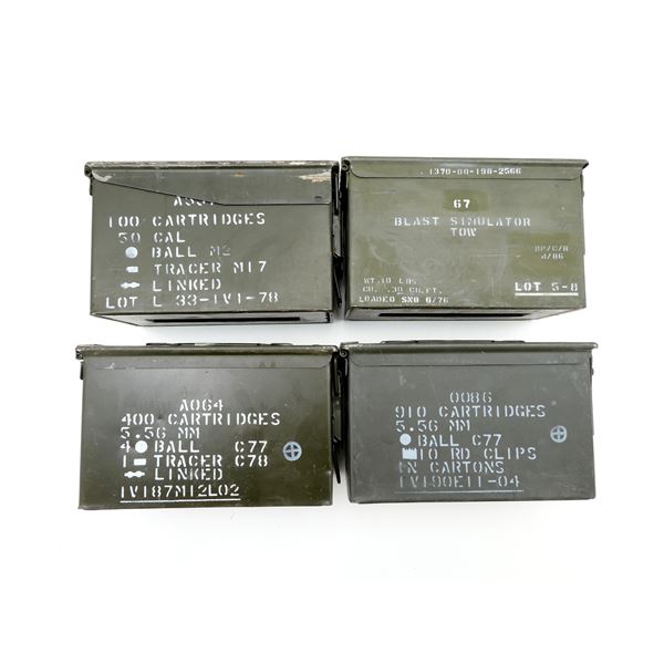 ASSORTED METAL AMMO TIN LOT