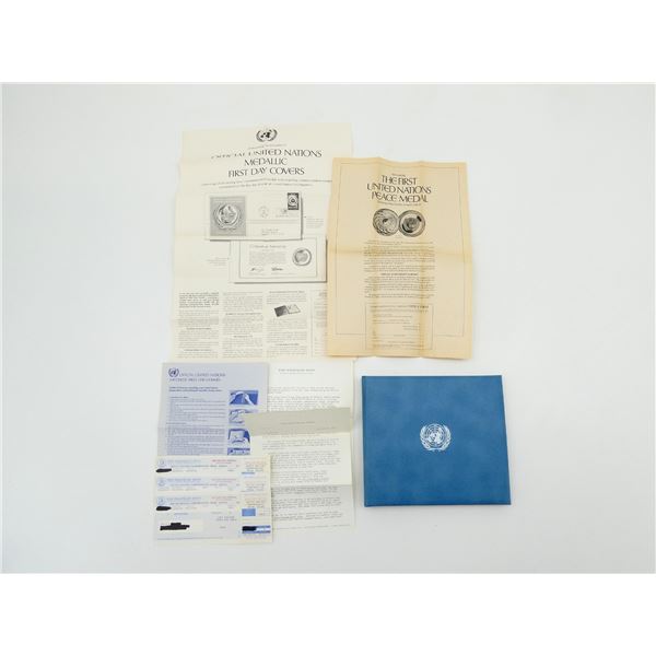 1972 OFFICIAL UNITED NATIONS MEDALLIC FIRST DAY COVERS LOT