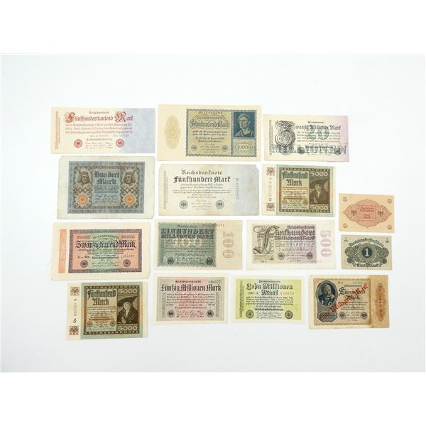 ASSORTED 1920'S GERMAN BANK NOTE LOT