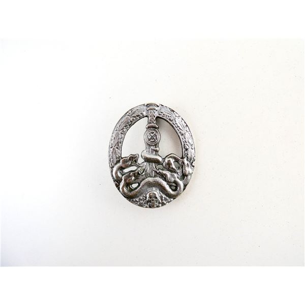 REPRODUCTION GERMAN ANTI-PARTISAN WAR BADGE IN SILVER