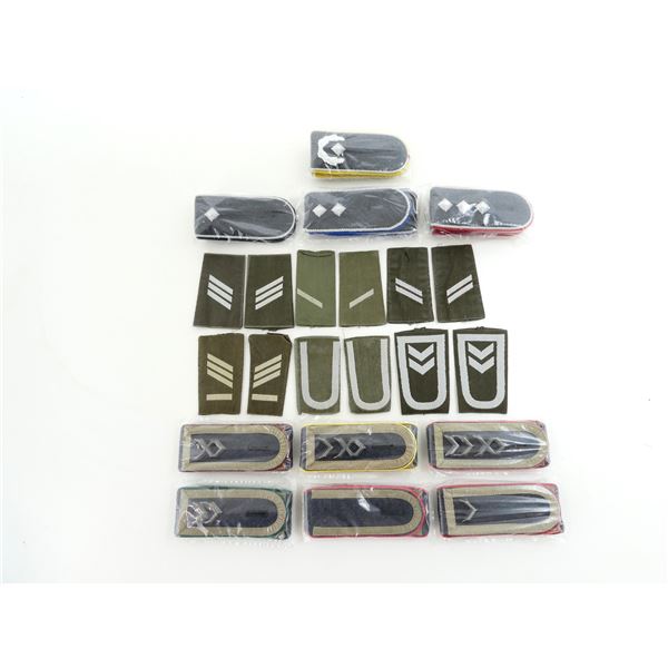ASSORTED GERMAN MILITARY ENLISTED MEN'S / OFFICER'S SHOULDER BOARDS LOT