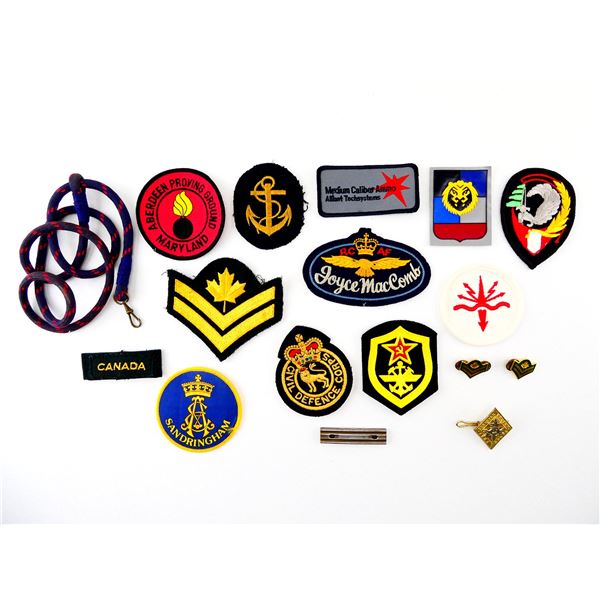 ASSORTED MILITARY BADGES, ETC. LOT