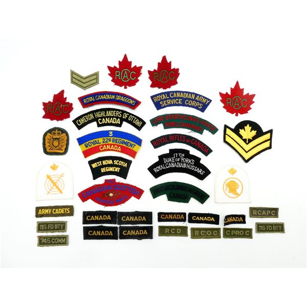 ASSORTED CANADIAN MILITARY BADGE LOT