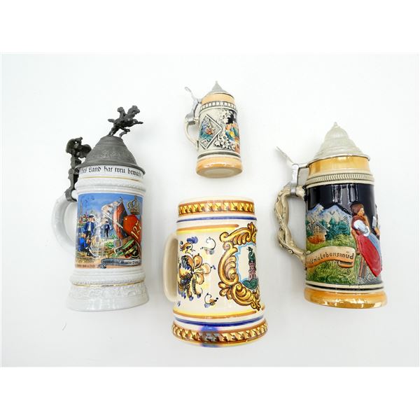 ASSORTED GERMAN / SLOVENIAN STEIN LOT