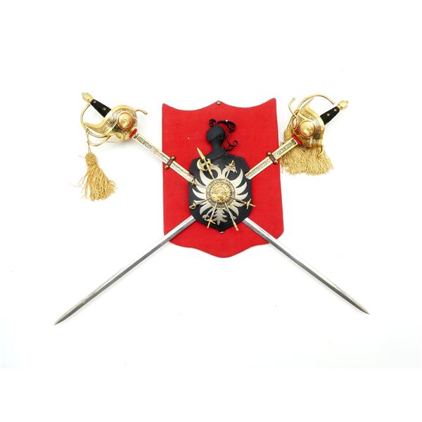 SPANISH CUP-HILT SWORD DISPLAY / WALL HANGER