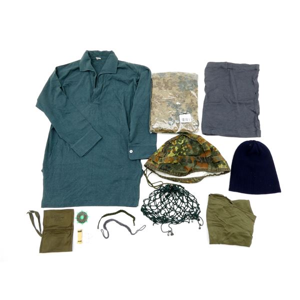 ASSORTED GERMAN MILITARY CLOTHING, ETC. LOT