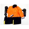 Image 1 : CANADIAN POLICE PANTS, REVERSIBLE RAINCOAT & RIOT LEG PROTECTORS LOT