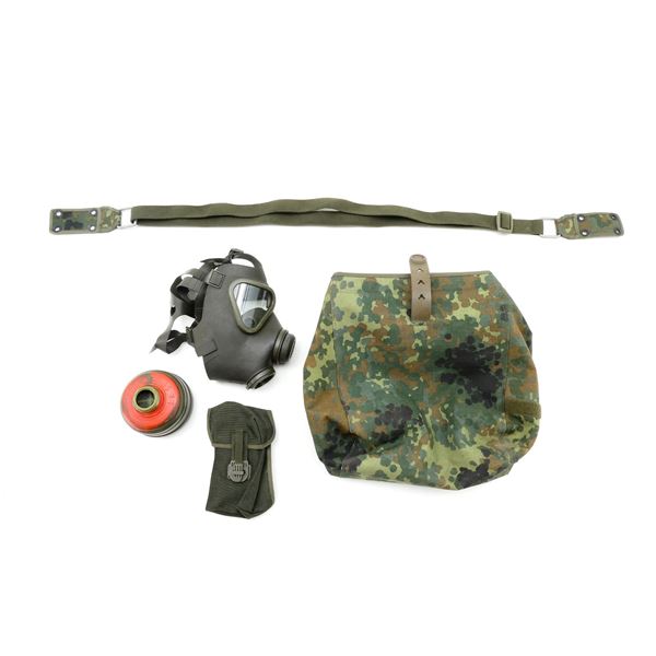 GERMAN BUNDESWEHR GAS MASK, FILTER, ETC. LOT