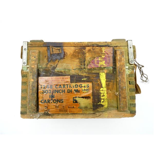 WWII CANADIAN MILITARY .303 BR. WOODEN AMMO CRATE