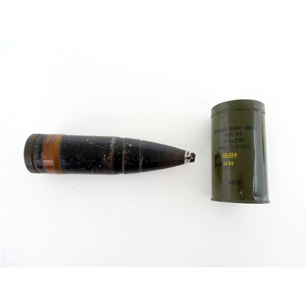 WWII BRITISH 58MM ANTI-TANK PROJECTILE, ETC. LOT
