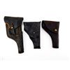 Image 1 : ASSORTED MILITARY LEATHER HOLSTERS LOT