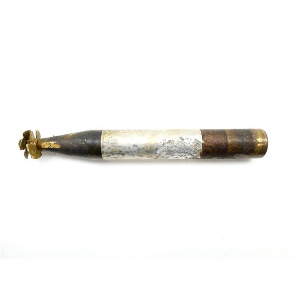 WWII STYLE UNKNOWN MILITARY TORPEDO TRENCH ART
