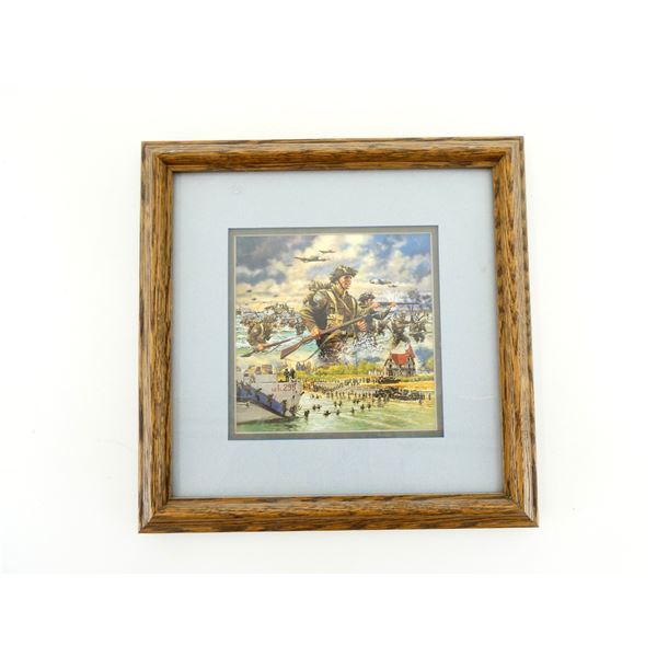CANADIANS STORMING JUNO BEACH FRAMED PRINT