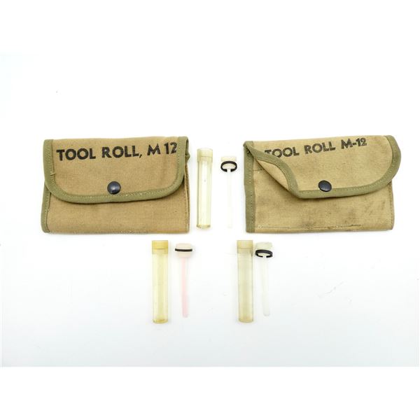U.S. MILITARY M-12 TOOLS ROLLS AND OILERS LOT