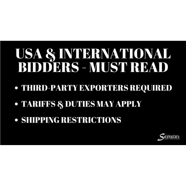 USA/INTERNATIONAL BIDDERS * PLEASE READ*