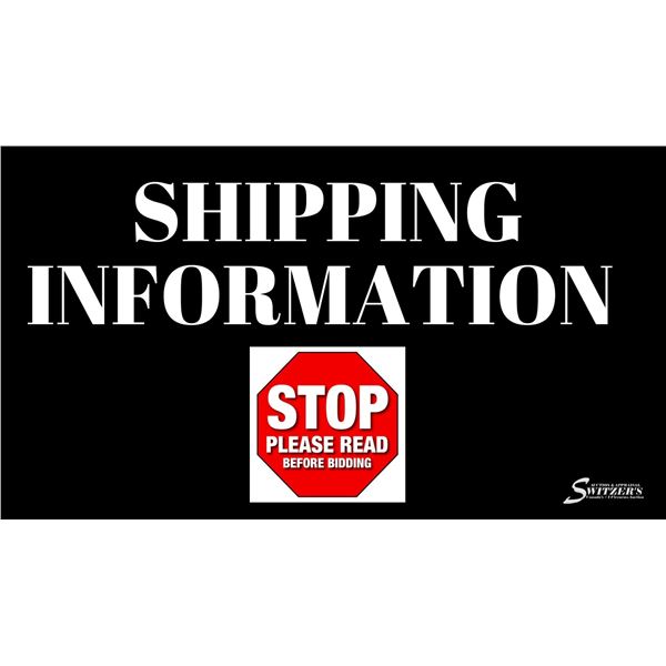 SHIPPING INFORMATION