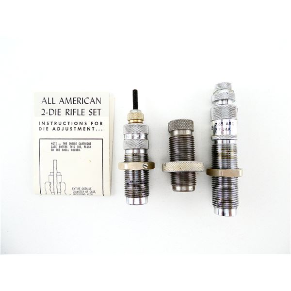 LYMAN 7.65MM MAUSER / ARGENTINE RELOADING DIES, ETC. LOT