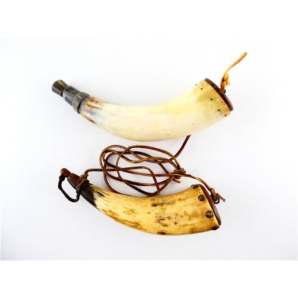 ASSORTED BLACK POWDER HORN LOT