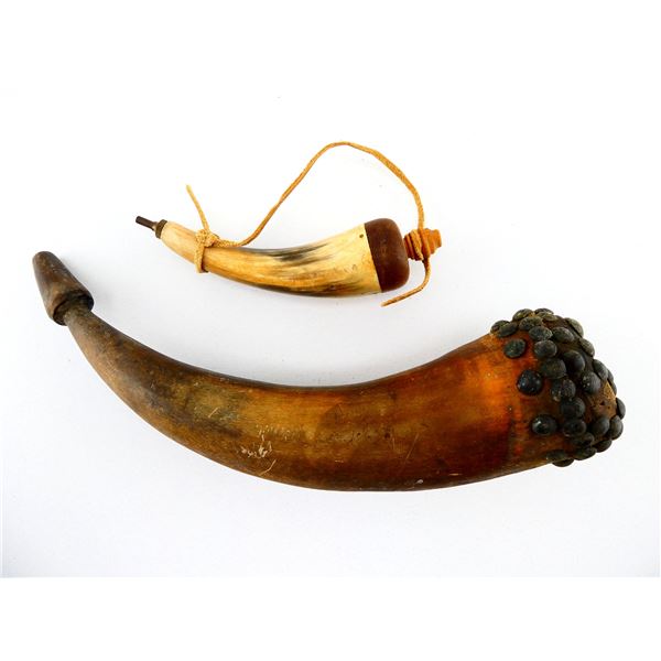 ASSORTED BLACK POWDER HORN LOT