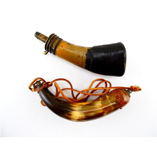 ASSORTED BLACK POWDER HORN LOT
