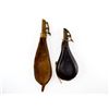 Image 1 : ASSORTED VINTAGE LEATHER SHOT / POWDER FLASK LOT