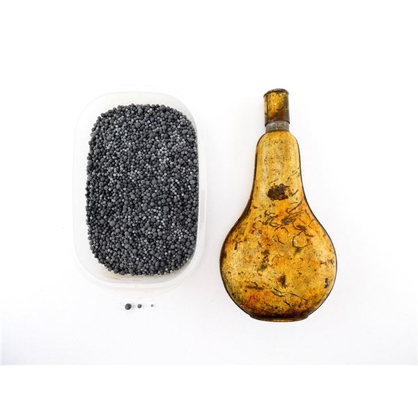 UNKNOWN LEAD SHOT AND FLASK LOT