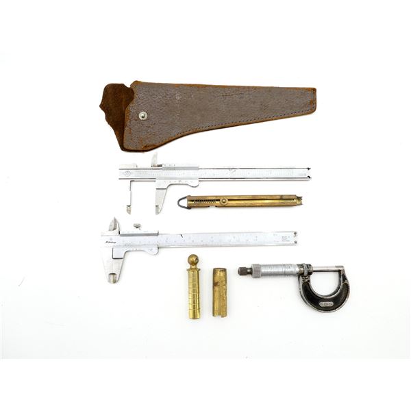 ASSORTED CALIPERS, MICROMETER, ETC. LOT