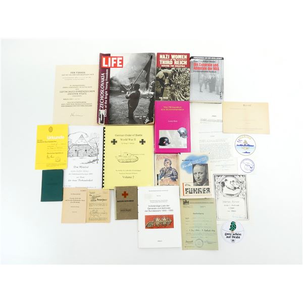 ASSORTED GERMAN / CZECHOSLOVAKIAN BOOKS, MAGAZINES, DOCUMENTS, ETC. LOT