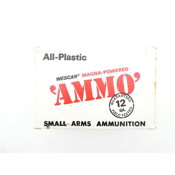 NEW NON-PRIMED WESCAN ALL  PLASTIC 12 GAUGE 2 34" SHOT SHELL HULLS LOT