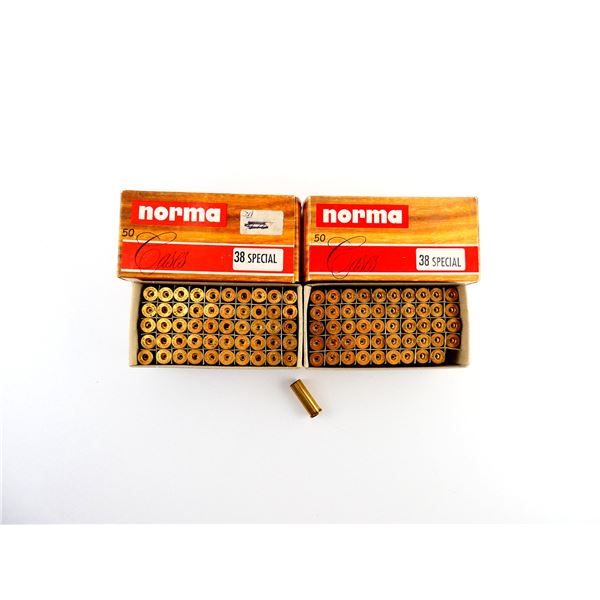 NEW NON-PRIMED NORMA .38 SPL BRASS CASES LOT