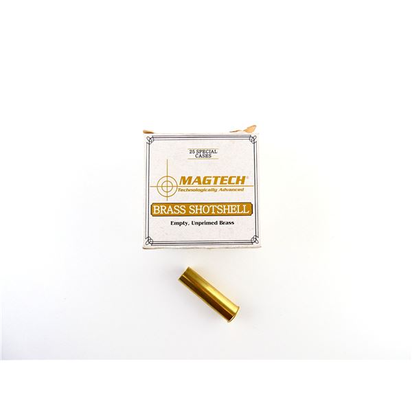 NEW NON-PRIMED MAGTECH 24 GAUGE 2 1/2" BRASS SHOT SHELL HULLS LOT