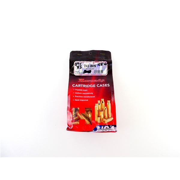 NEW NON-PRIMED HORNADY .243 WIN BRASS CASES LOT